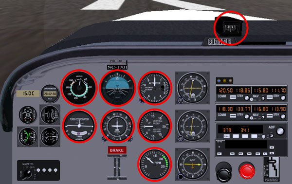 flight instrument panel image