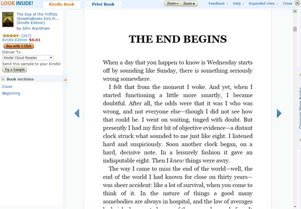 Image of the first page of a book on the 'Look inside' feature on Amazon