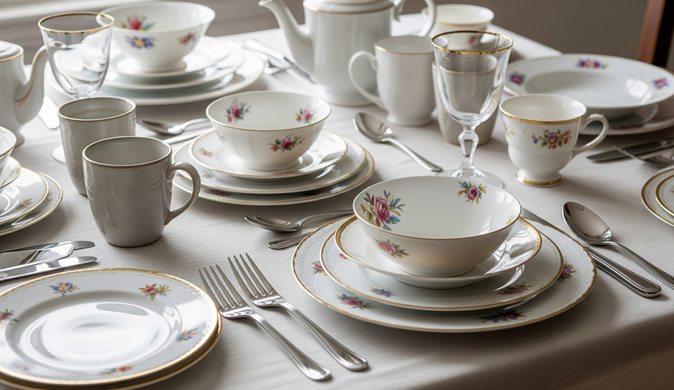 image of objects on a dining table